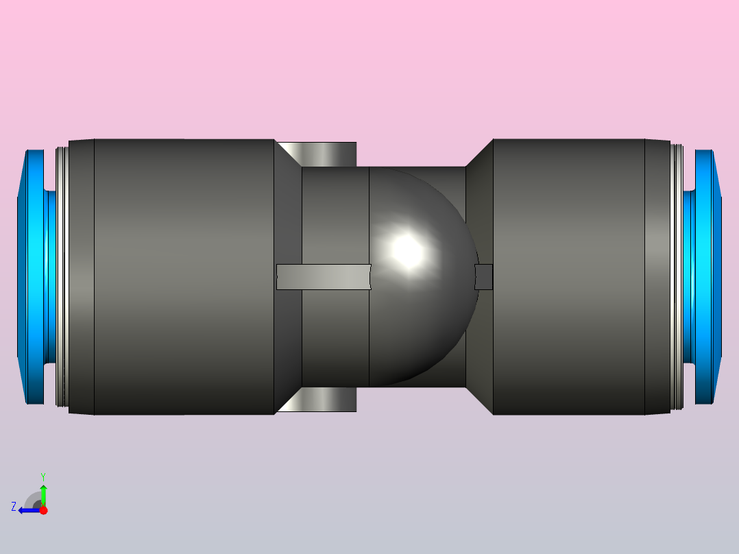 快插接头QSY-12-20右视图