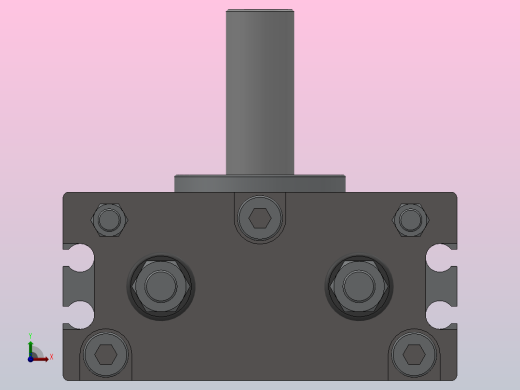 薄型摆动气缸HCRQ2系列[HCDRQ2BS30-90C]前视缩略图
