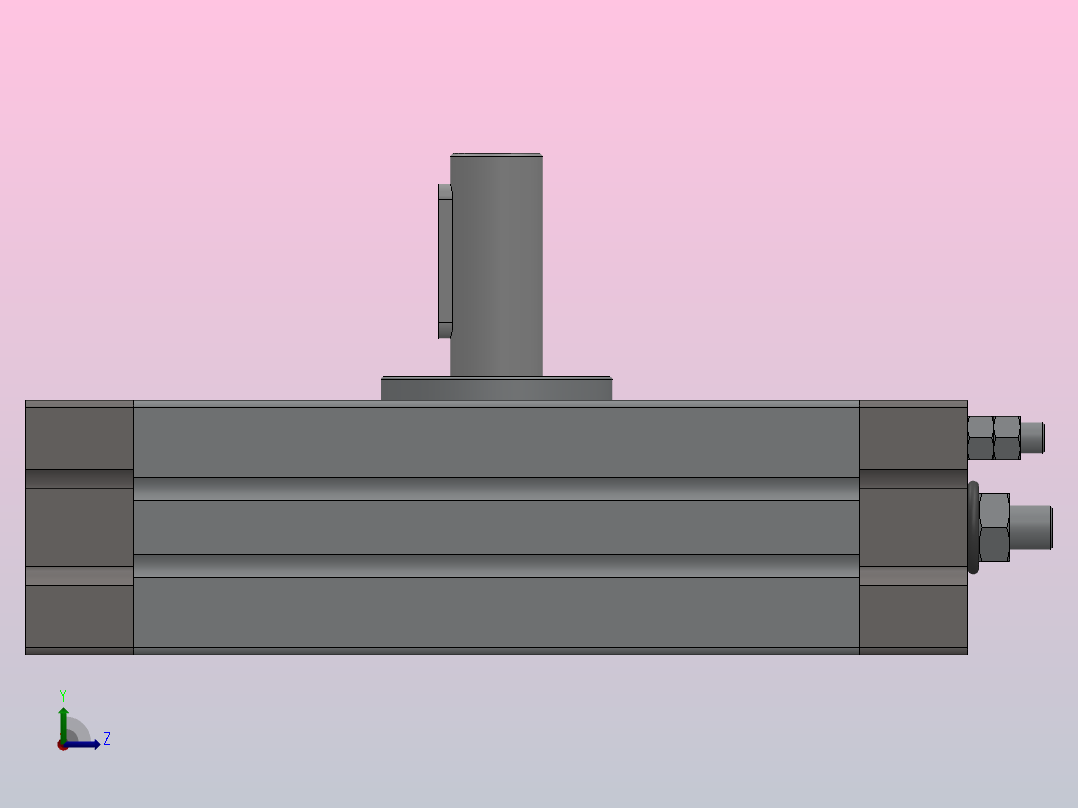 薄型摆动气缸HCRQ2系列[HCDRQ2BS30-90C]左视图
