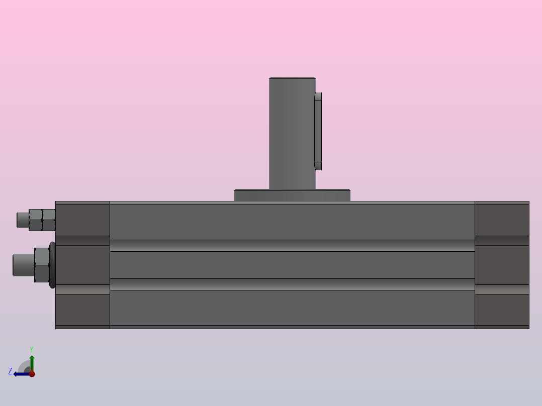 薄型摆动气缸HCRQ2系列[HCDRQ2BS30-90C]右视图