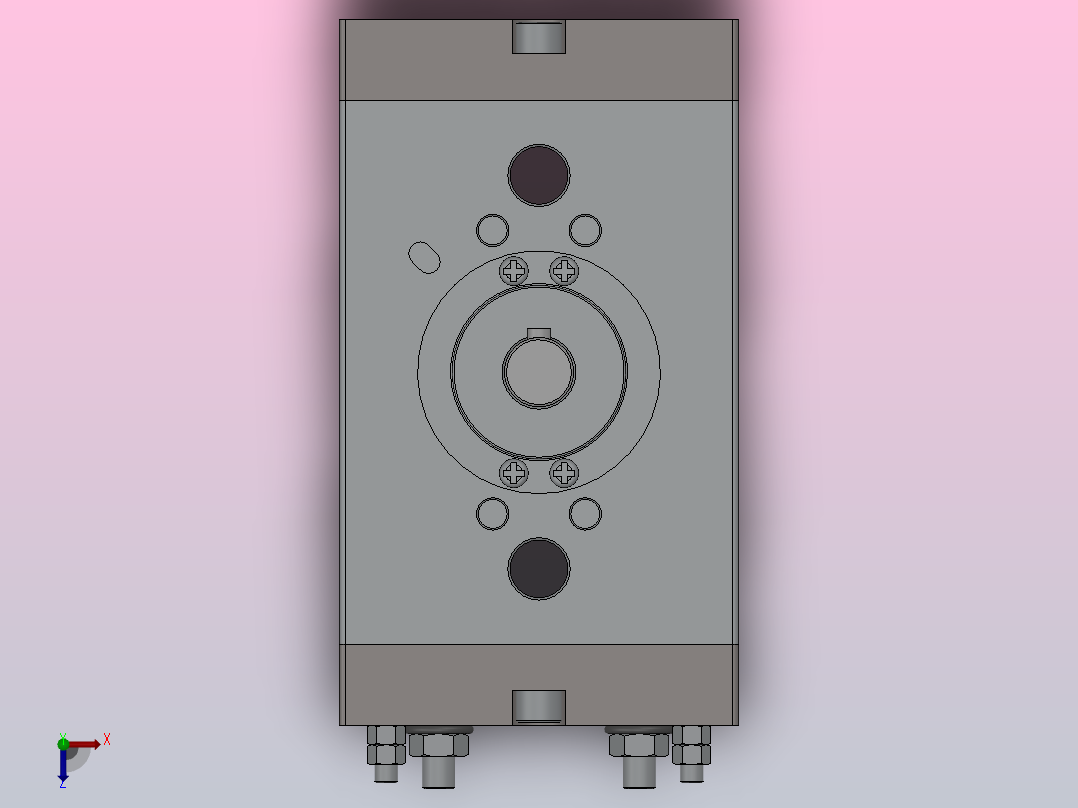 薄型摆动气缸HCRQ2系列[HCDRQ2BS30-90C]俯视图