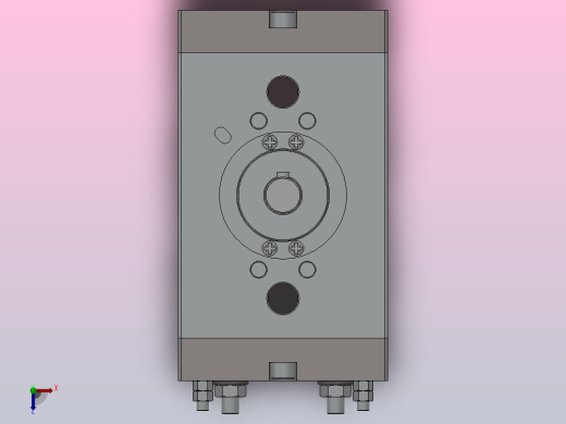 薄型摆动气缸HCRQ2系列[HCDRQ2BS30-90C]俯视缩略图