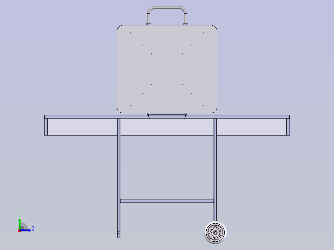 便携式户外烤箱左视图