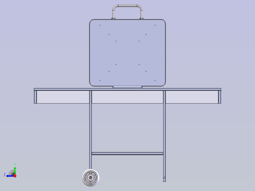 便携式户外烤箱右视图