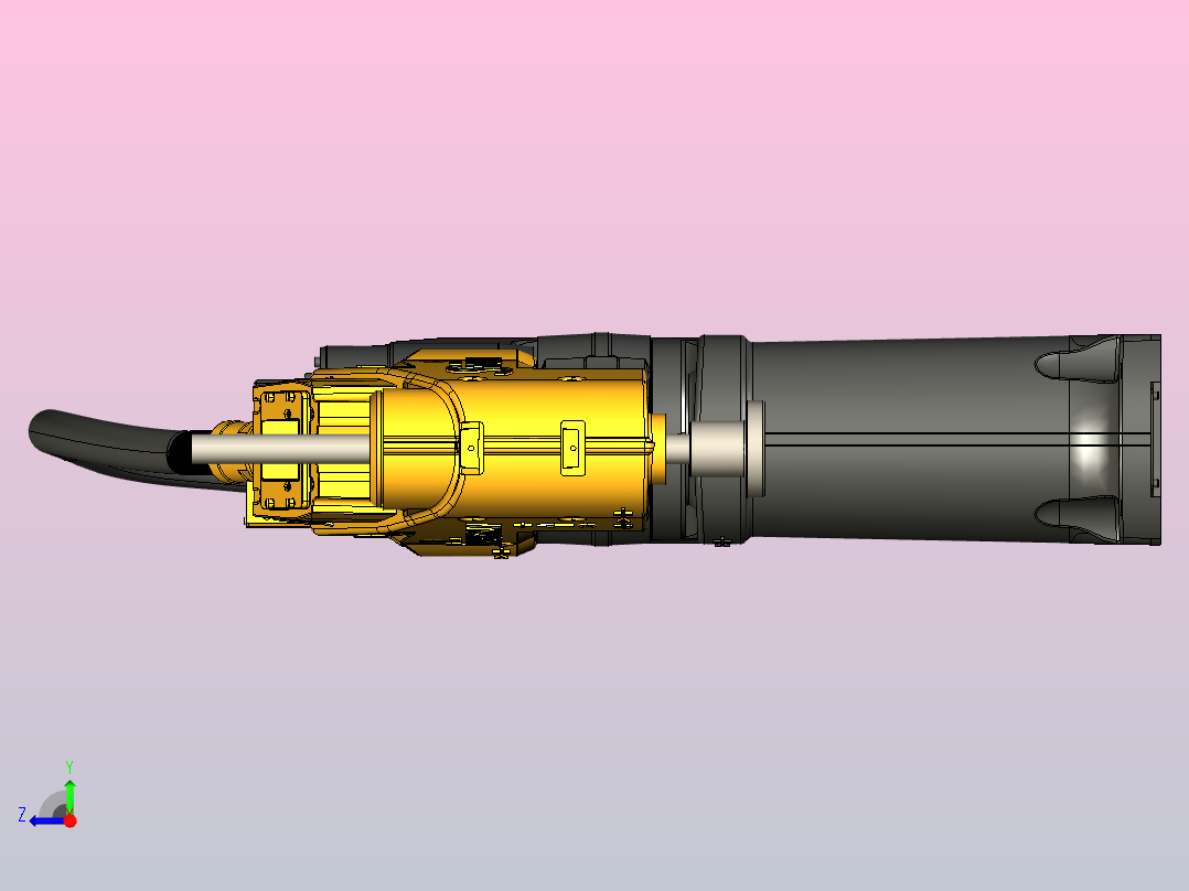 STAUBLI TS60-FL-200三维模型图纸右视图
