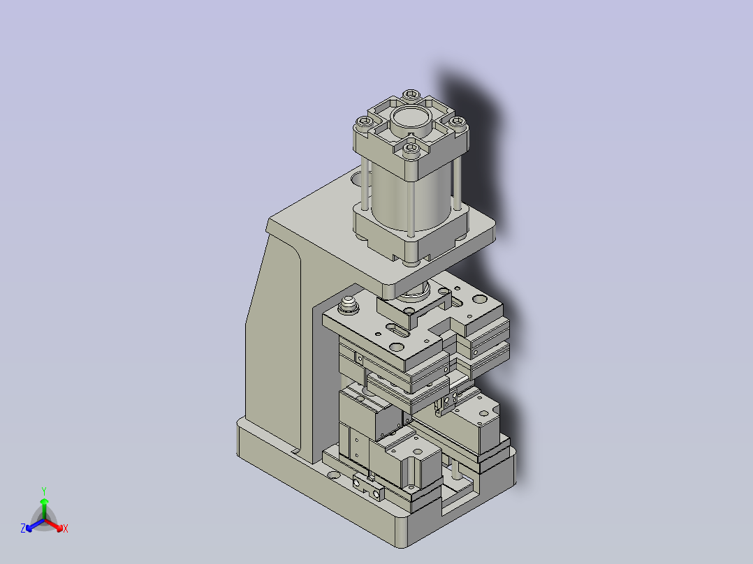 7合一SD卡端插针3D模型主视图