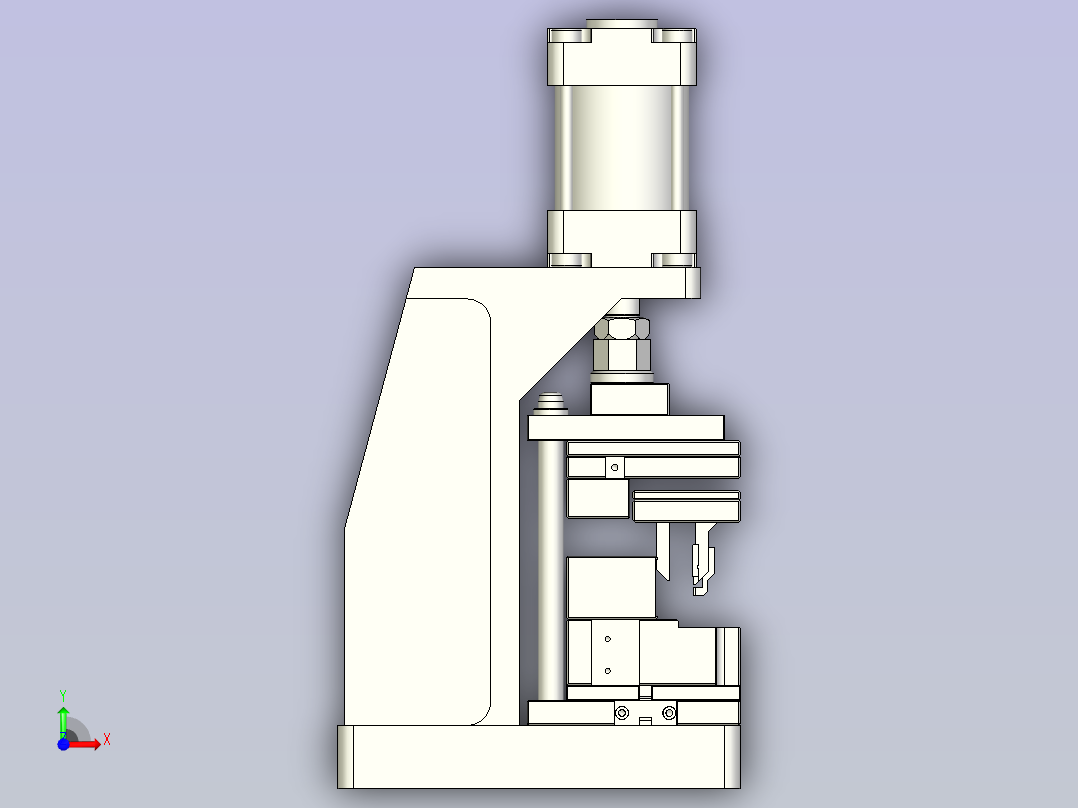 7合一SD卡端插针3D模型前视图