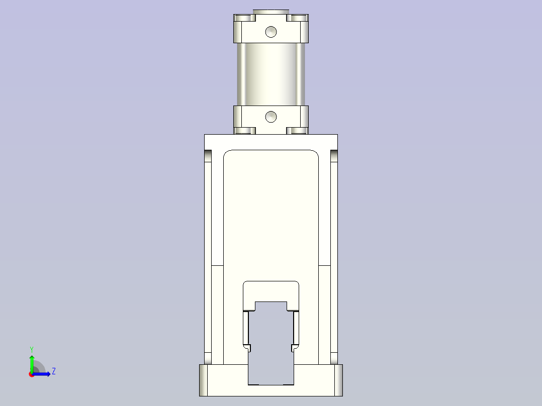 7合一SD卡端插针3D模型左视图