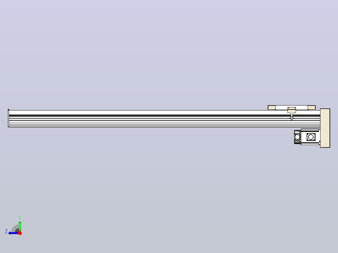 滚珠丝杠直线轴带导轨全封闭TPA-HCR-220D-3210C-L1600-MP-C-P1K-N3右视图