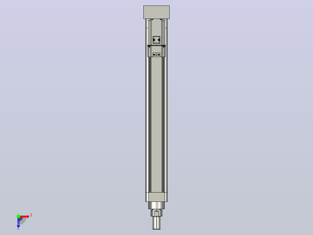 MTE63-450-P-M400W-A-S3 MTE63电动缸 最大负载300kg 400W电机间接安装俯视图