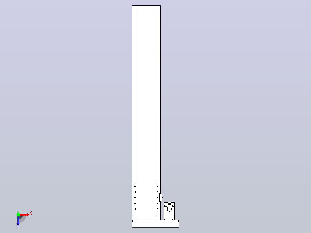 滚珠丝杠直线轴带导轨全封闭TPA-HCR-202D-2510C-L1200-MR-C-P75-N3俯视图