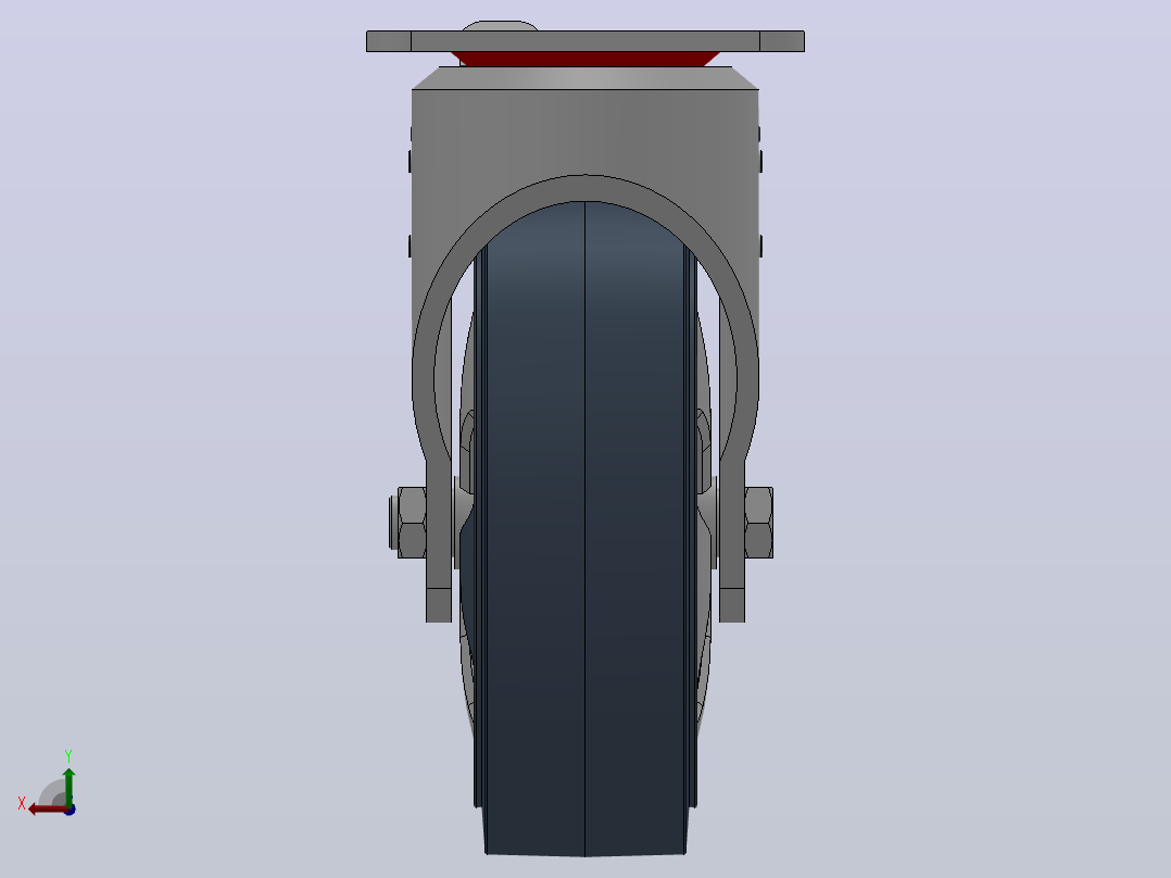 Z13-01B-150-322G重型轮[Z13-01B-150-322G]脚轮后视图
