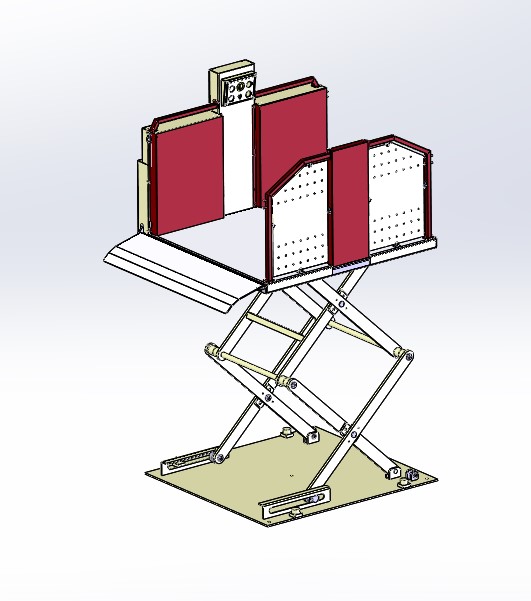 剪式升降结构3D图纸 STEP格式