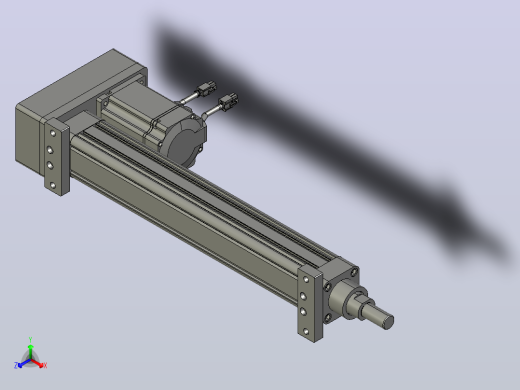 RKD50-300-P-LB-75-B3折返电动缸正等轴测缩略图