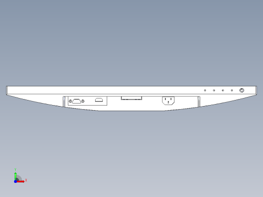 戴尔显示器SE2222H 3D 模型前视缩略图