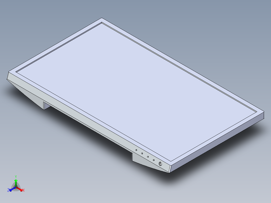 戴尔显示器SE2222H 3D 模型正等轴测图