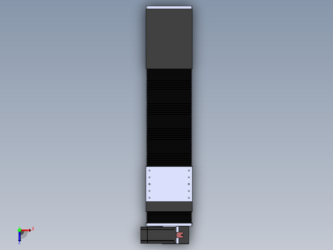直线模组DMBF135-LUCR（电机左上折）[DMBF135-L45S500-DT400-A2U-LUCR]俯视图