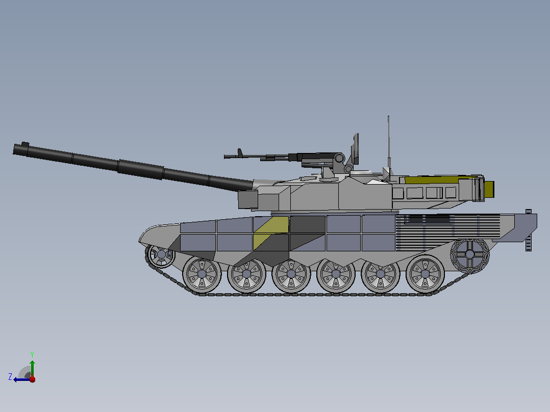 T-92 佩雷斯佩克蒂夫坦克右视图