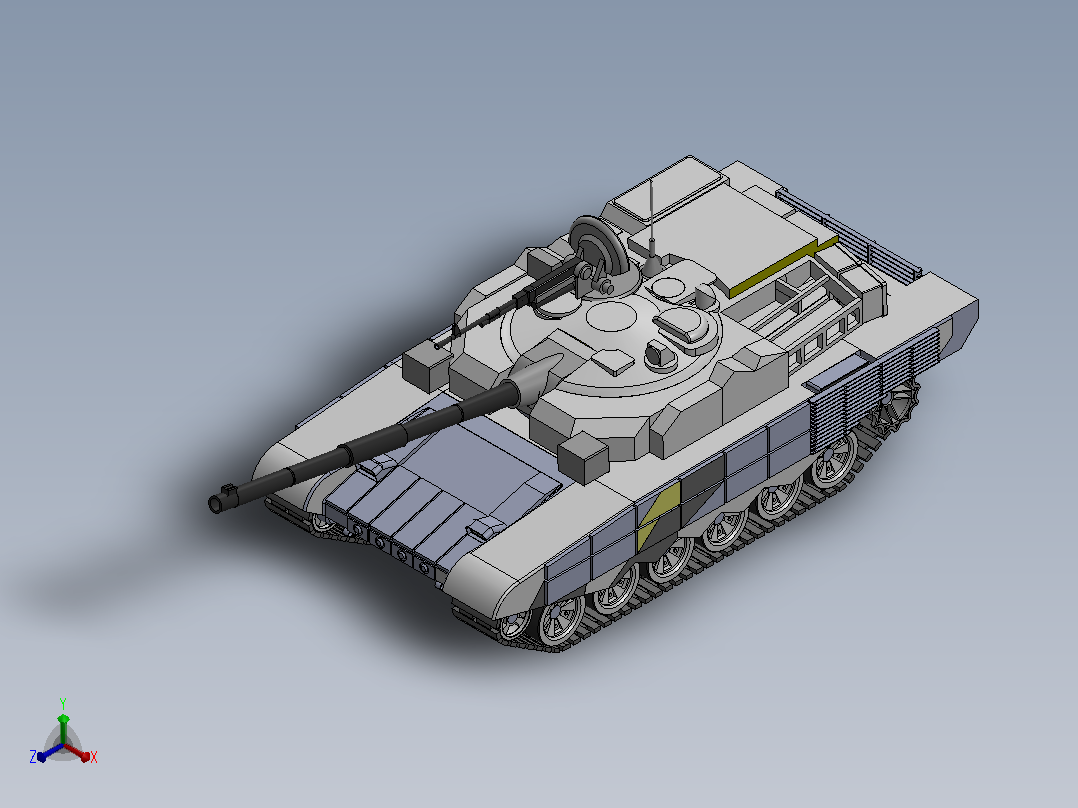 T-92 佩雷斯佩克蒂夫坦克正等轴测图