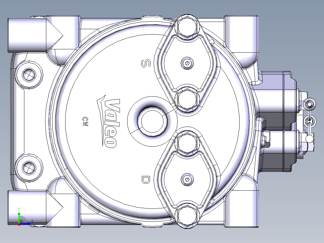 VALEO TM43压缩机左视图