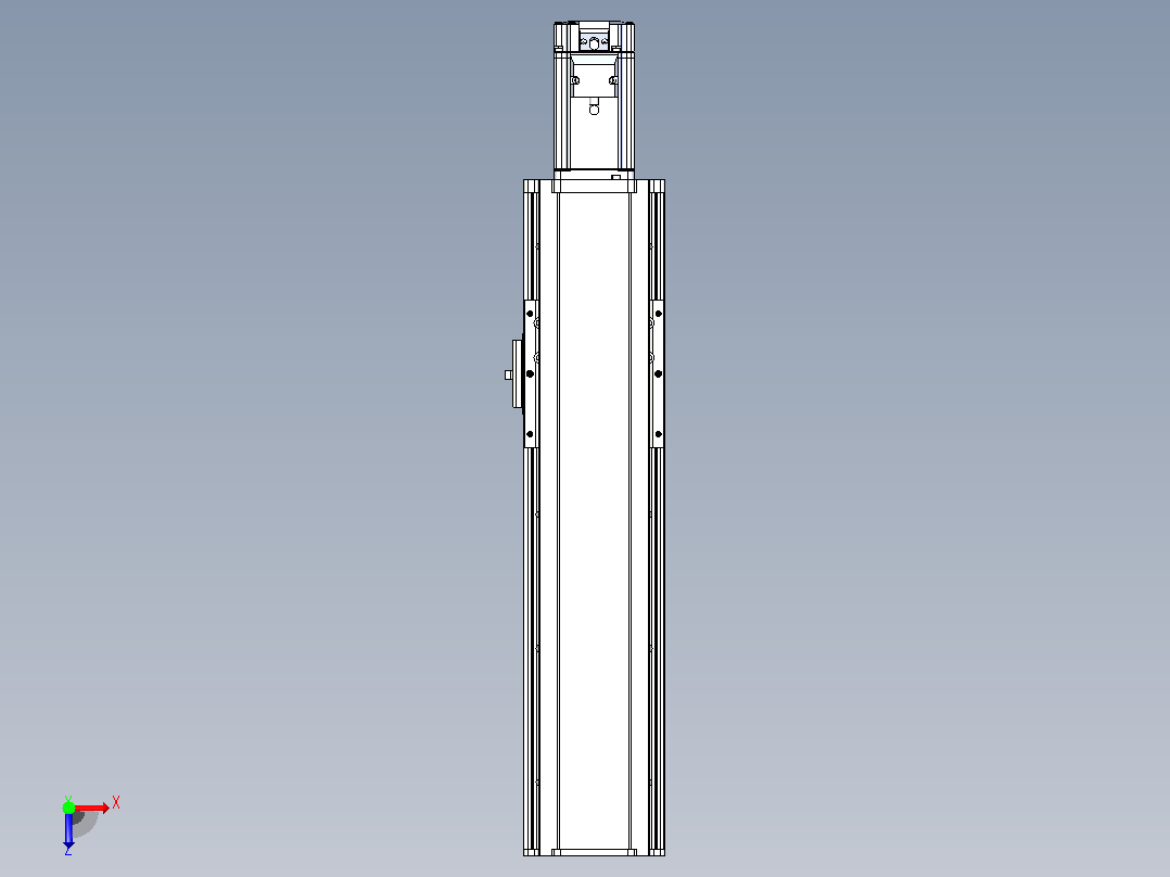 日规模组半封闭丝杆TPA-HNR-105D-1610C-L250-M-Y-P40-N3俯视图