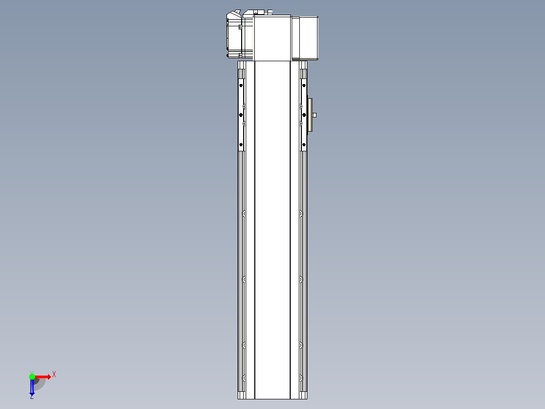 皮带直线轴半封闭可选导轨TPA-HNB-105D-90-L300-LP-C-P20-N3俯视图