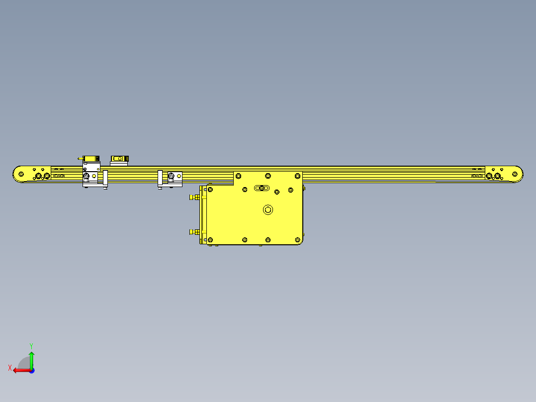 门连动升降机后视图