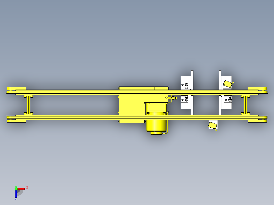 门连动升降机俯视图