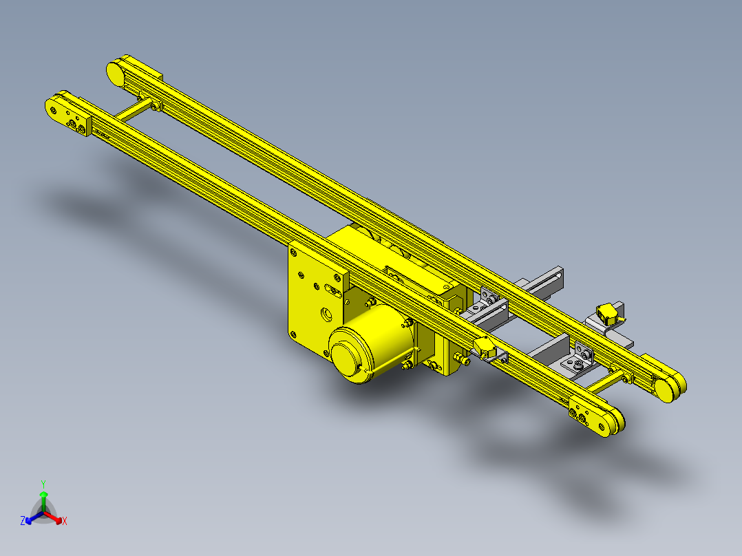 门连动升降机正等轴测图