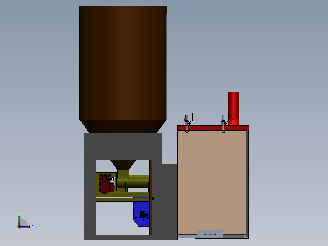 颗粒锅炉sw18可编辑左视图