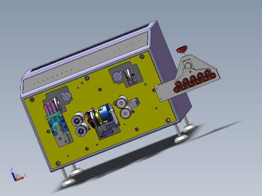 数控同轴剥线机3D图纸带CAD图 E280