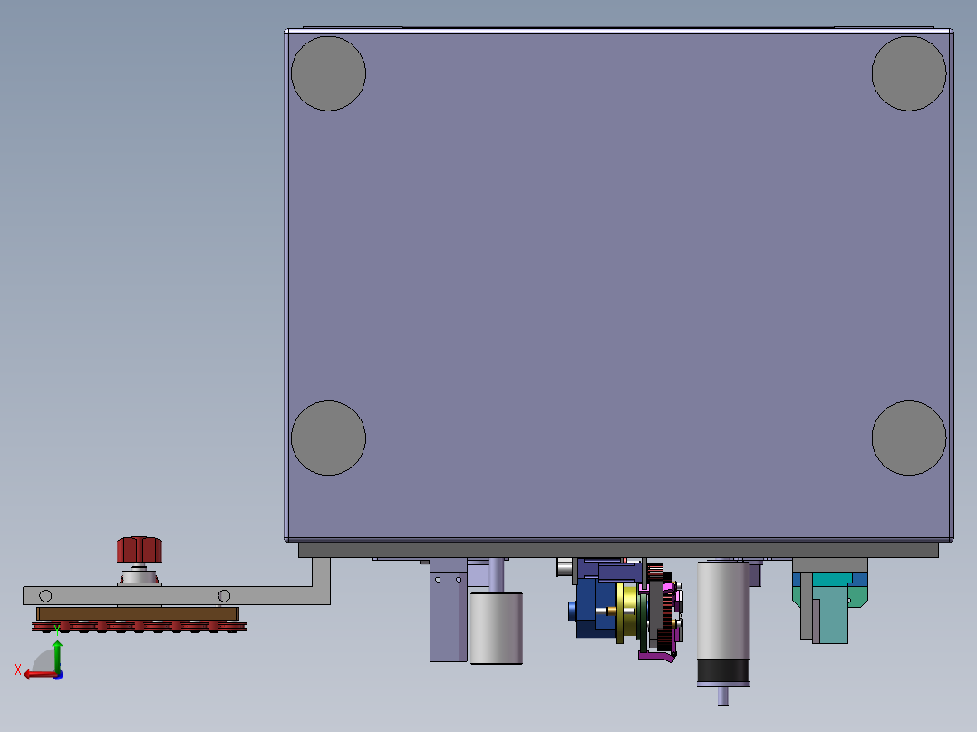 数控同轴剥线机3D图纸带CAD图 E280后视图