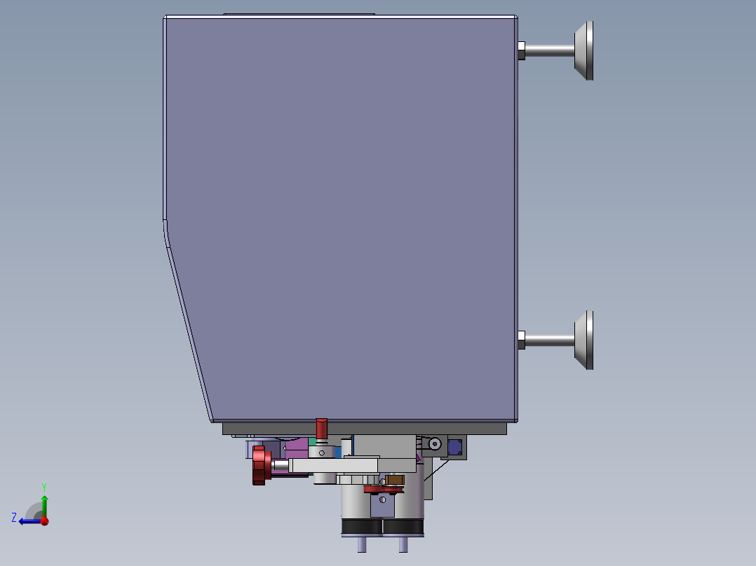 数控同轴剥线机3D图纸带CAD图 E280右视图