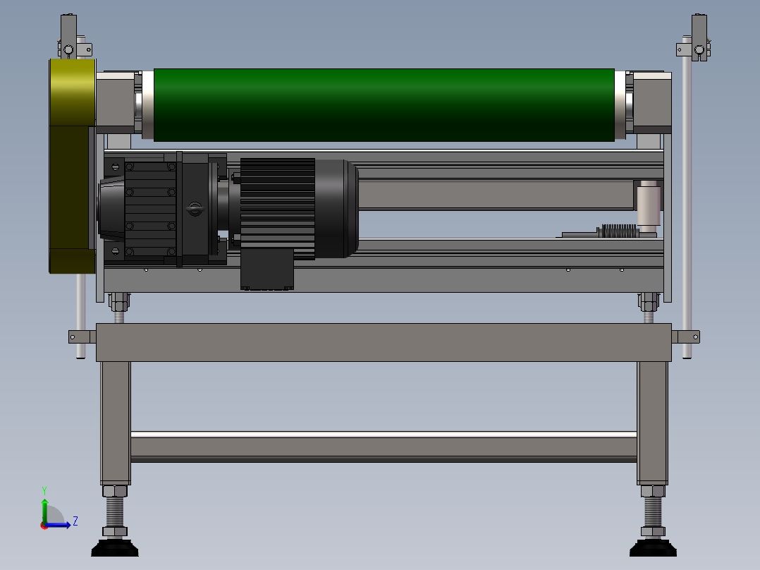 自动检重秤、重量分选机左视图