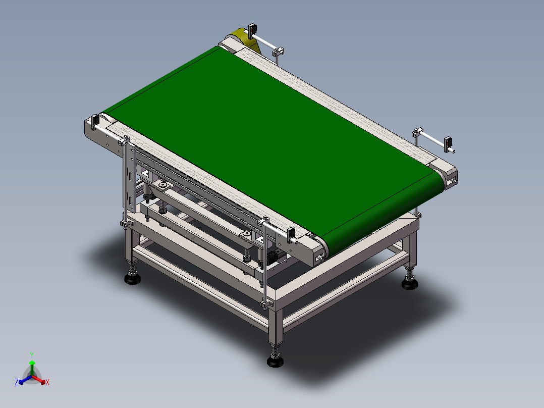 自动检重秤、重量分选机正等轴测图