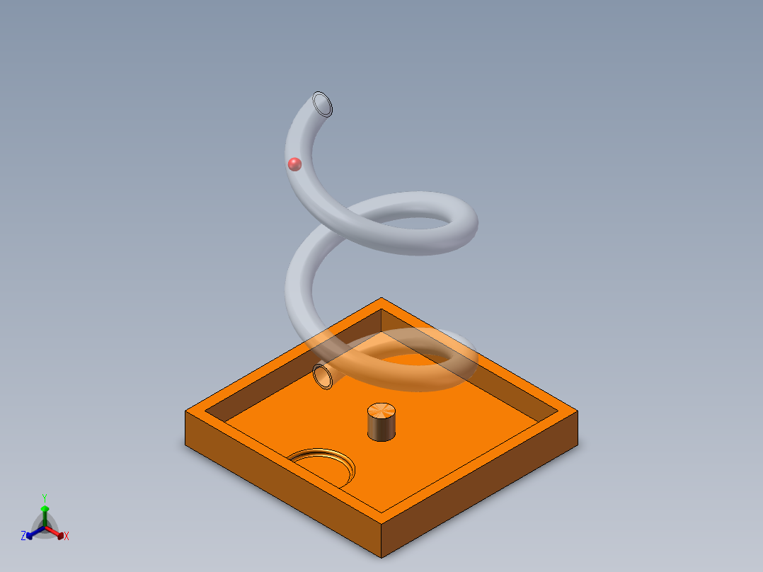 珠子落地正等轴测图