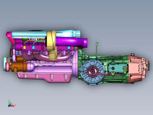 高性能跑车双顶置12缸引擎前视缩略图
