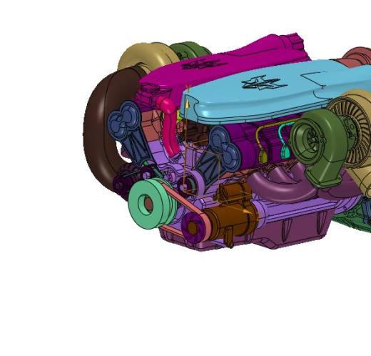 高性能跑车双顶置12缸引擎缩略图