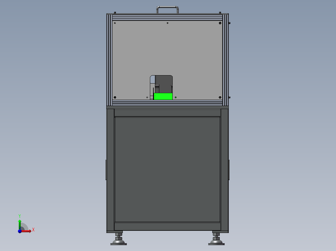 产品自动装袋设备三维SW模型前视图