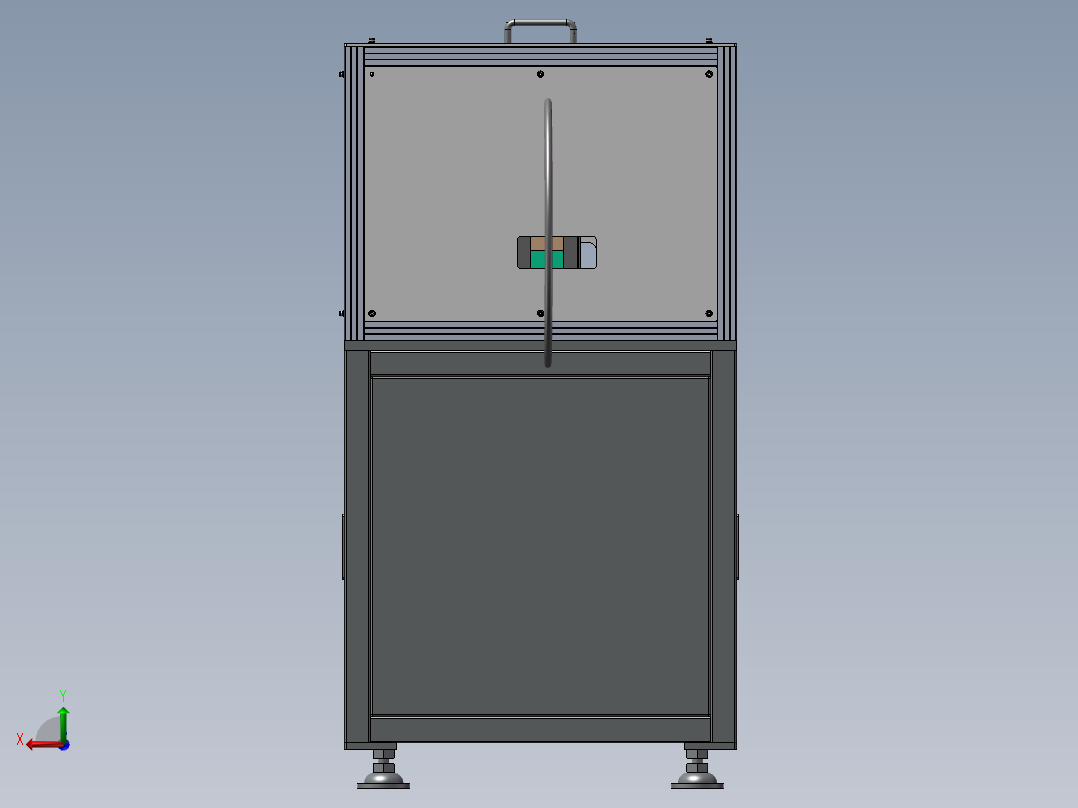产品自动装袋设备三维SW模型后视图