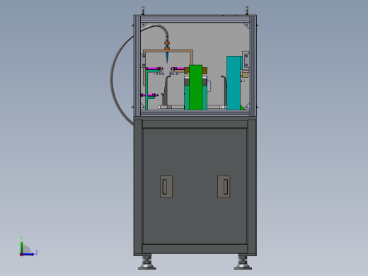 产品自动装袋设备三维SW模型左视缩略图