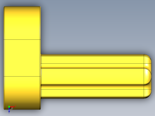 气缸电机-2853 Bright Yellow Technic Engine Crankshaft俯视缩略图