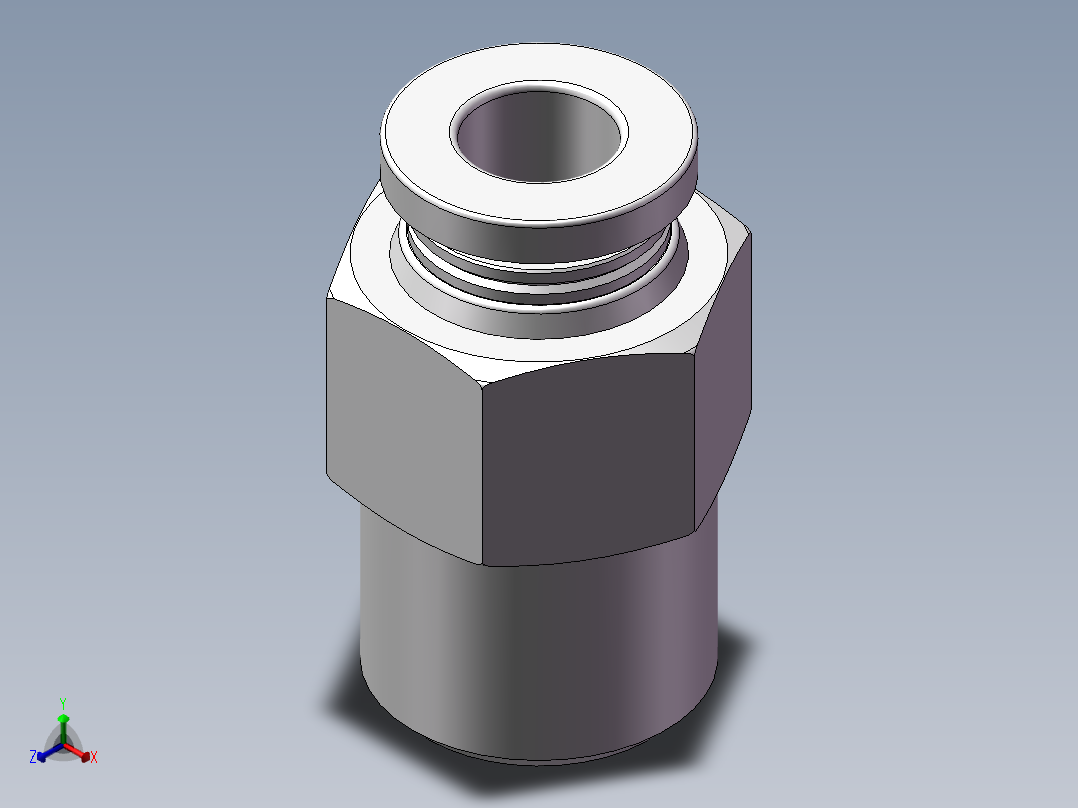 螺纹直通APC6-02（2分6厘）主视图