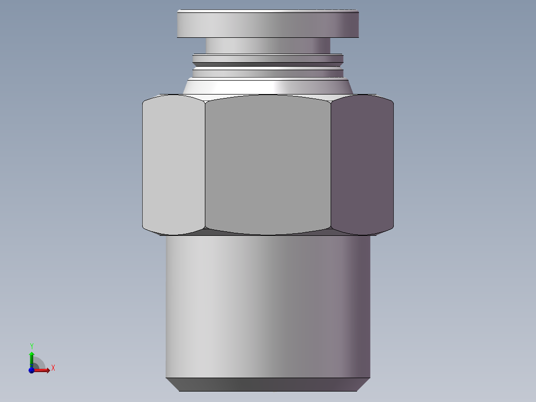 螺纹直通APC6-02（2分6厘）前视图