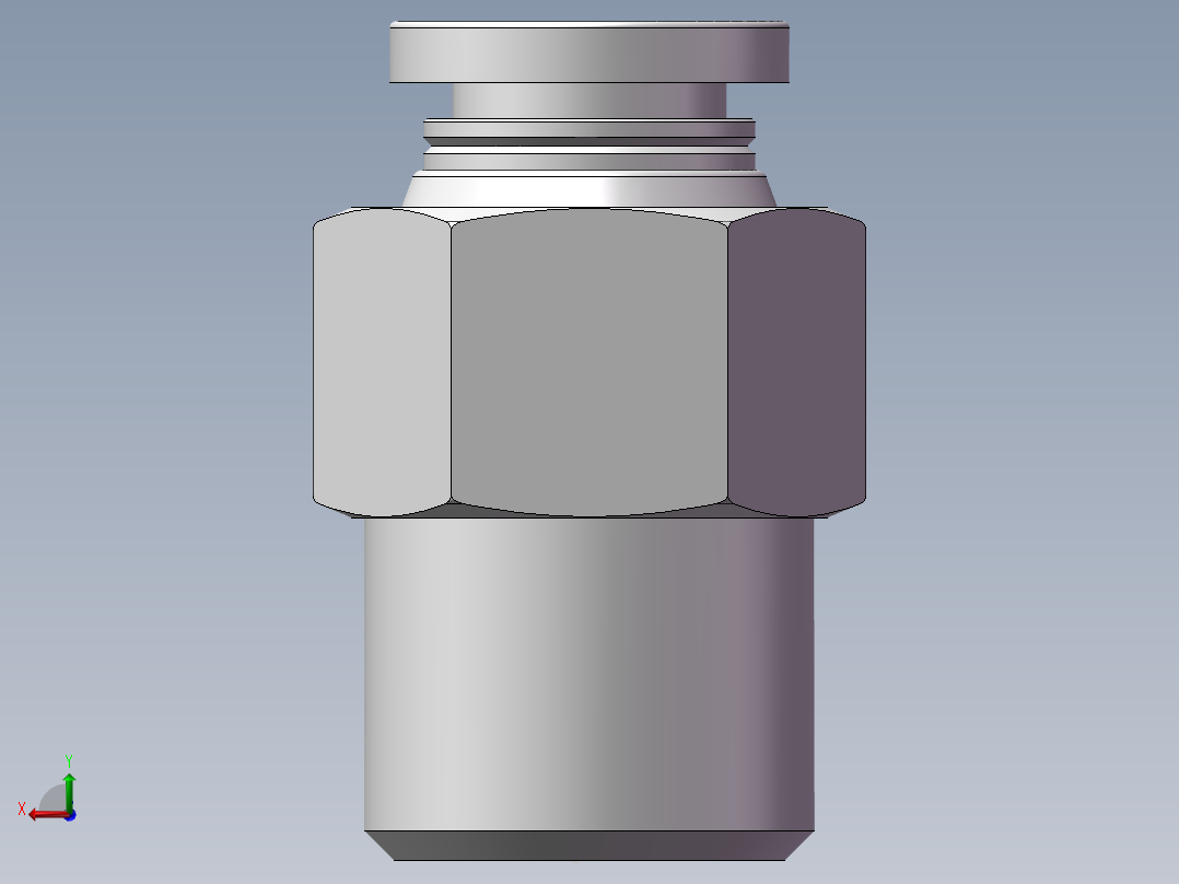 螺纹直通APC6-02（2分6厘）后视图