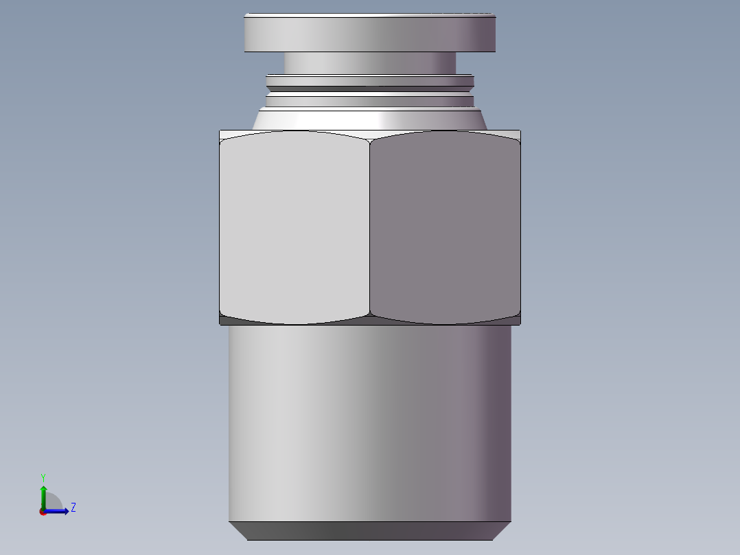 螺纹直通APC6-02（2分6厘）左视图