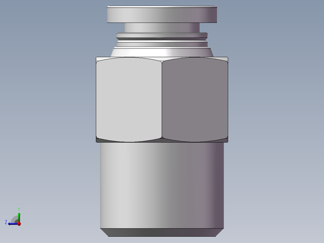 螺纹直通APC6-02（2分6厘）右视图