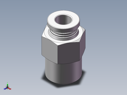 螺纹直通APC6-02（2分6厘）正等轴测缩略图