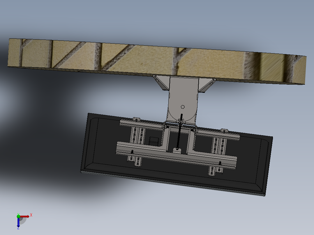 壁挂电视支架俯视图