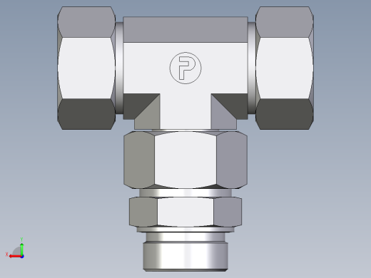 卡套式工业通用硬管接头EO_Assembled_adjustable_standpipe_branch_tee_EVT38SR71后视缩略图